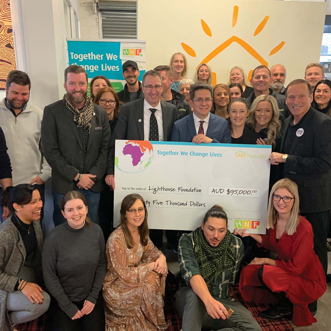 Herbalife Nutrition Foundation Presenting Cheque