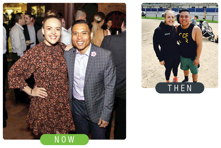 Couple Then Now Healthy Lifestyle