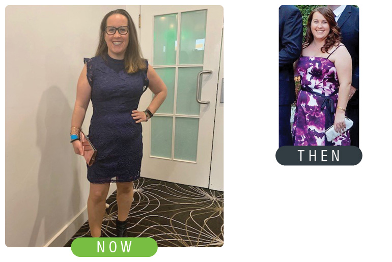 Woman Then Now Weight Loss