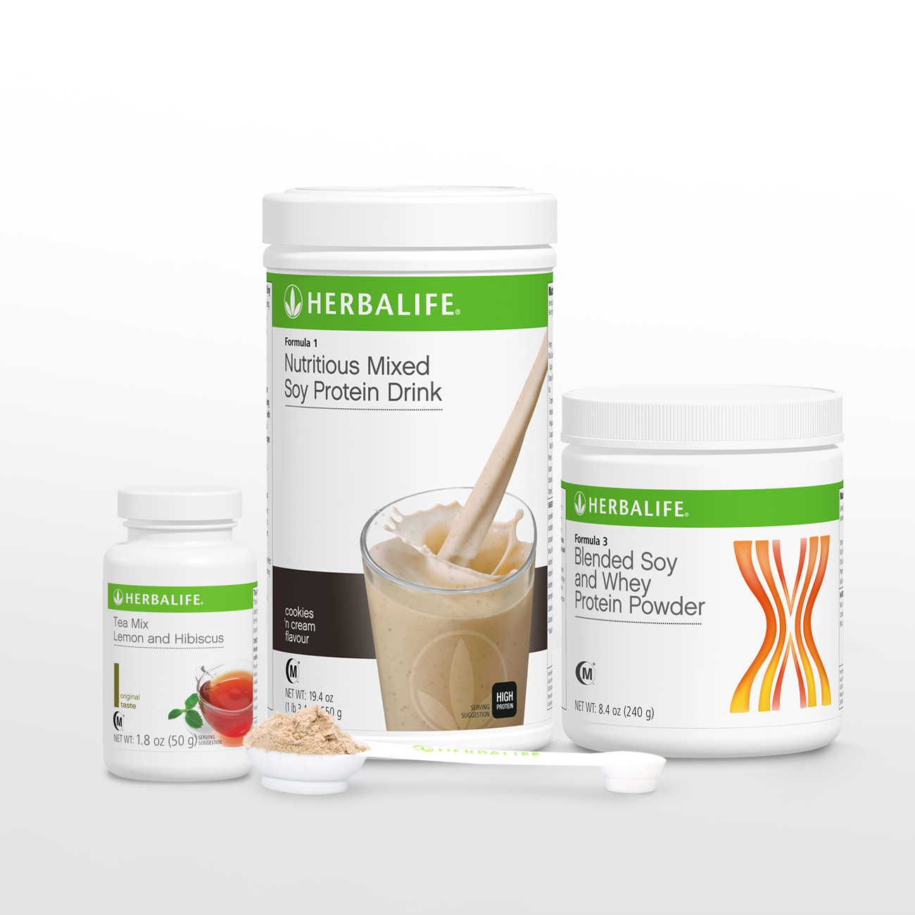 2237 Healthy Weight Management Start Now Pack F1(Flavors) / F3 Protein Powder / Tea Mix (LH 50g) Cookies 'n Cream
