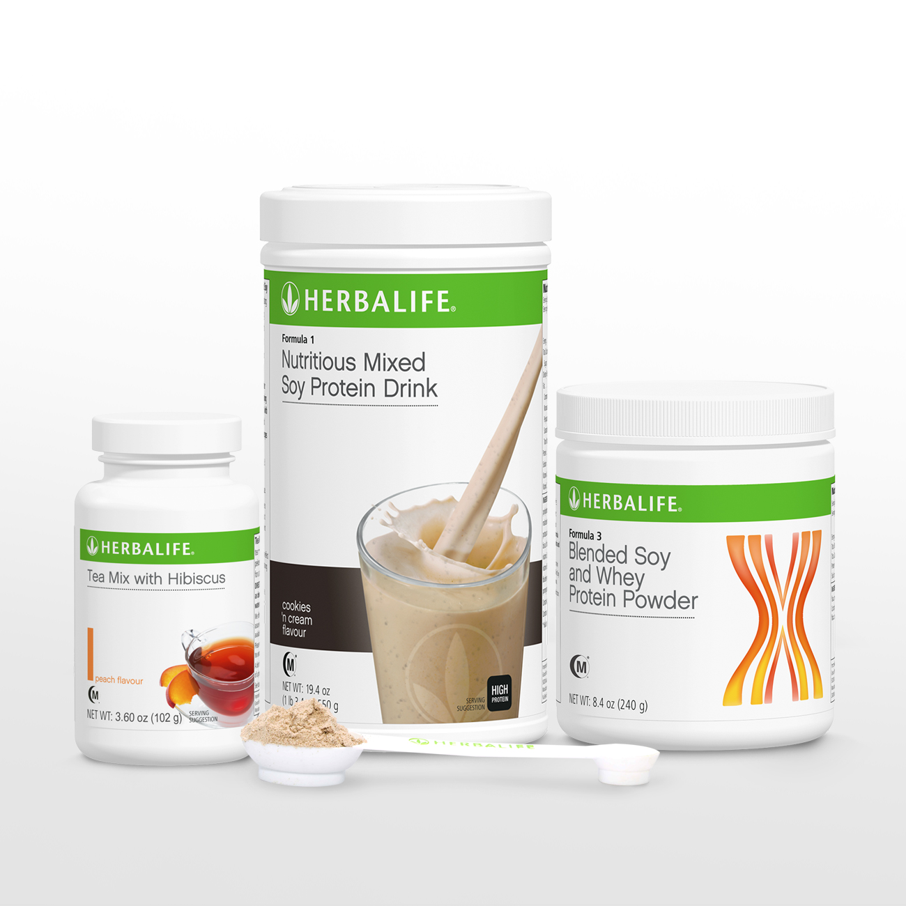 2239 Healthy Weight Management Start Now Pack F1(Flavors)/ F3 Protein Powder/Teamix(Peach 100g) Cookies 'n Cream