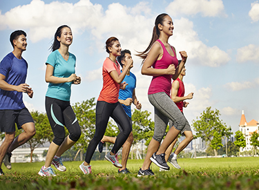 APAC Lifestyle Shoot - Group Exercising Together