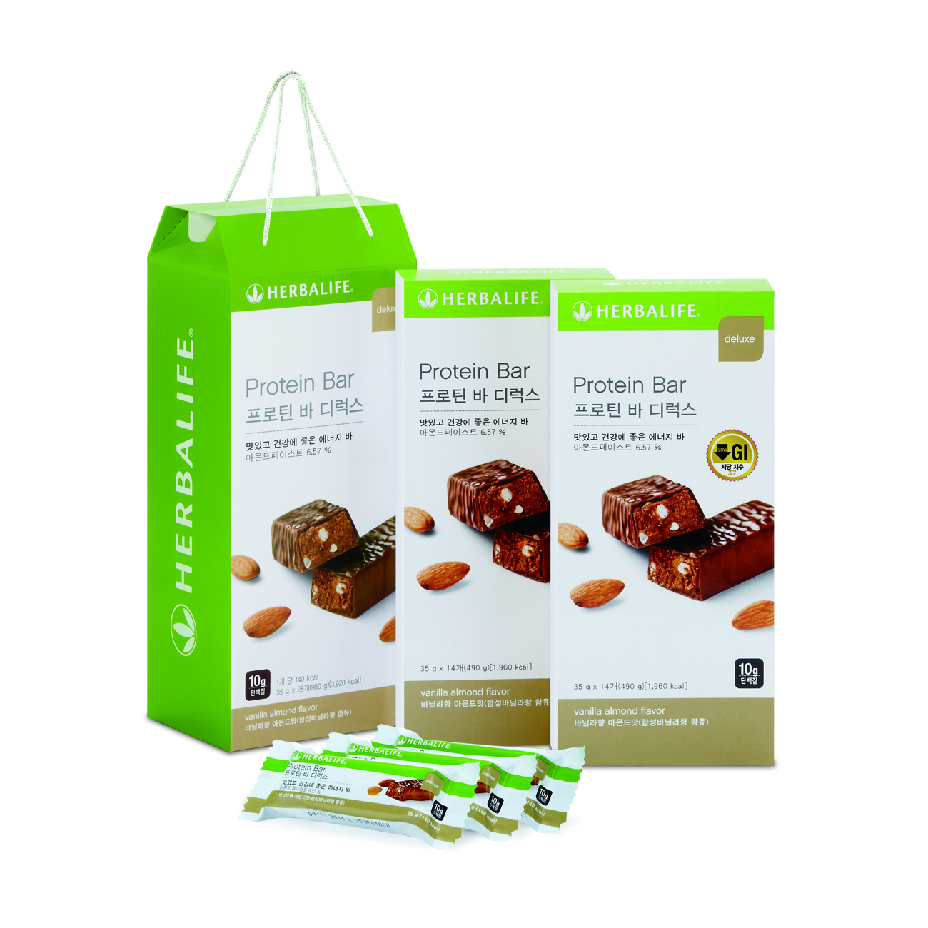 0438 단백질 보충 프로틴 바 디럭스 선물세트 바닐라향 아몬드맛