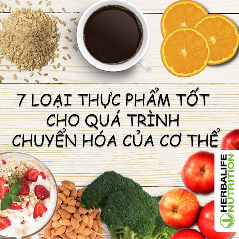 7 loại thực phẩm tốt cho quá trình chuyển hóa của cơ thể