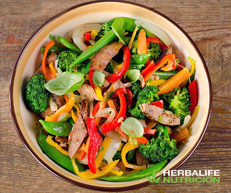 Xa lát với thịt