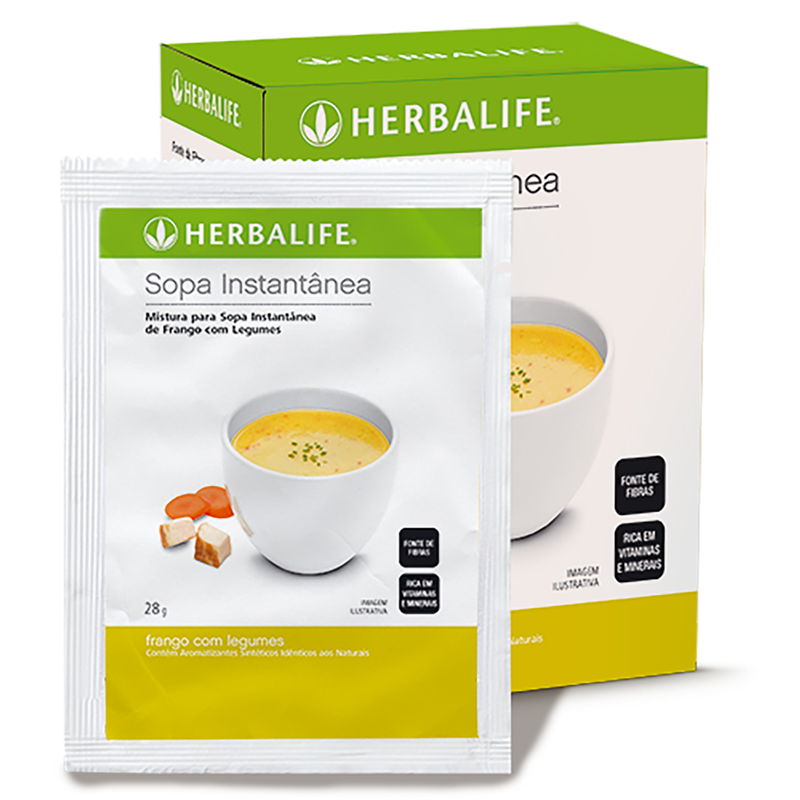 Lanche-Saúdavel-Suplemento Sopa Instantânea Frango com Legumes 7 Sachês