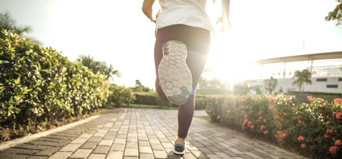 woman running outside