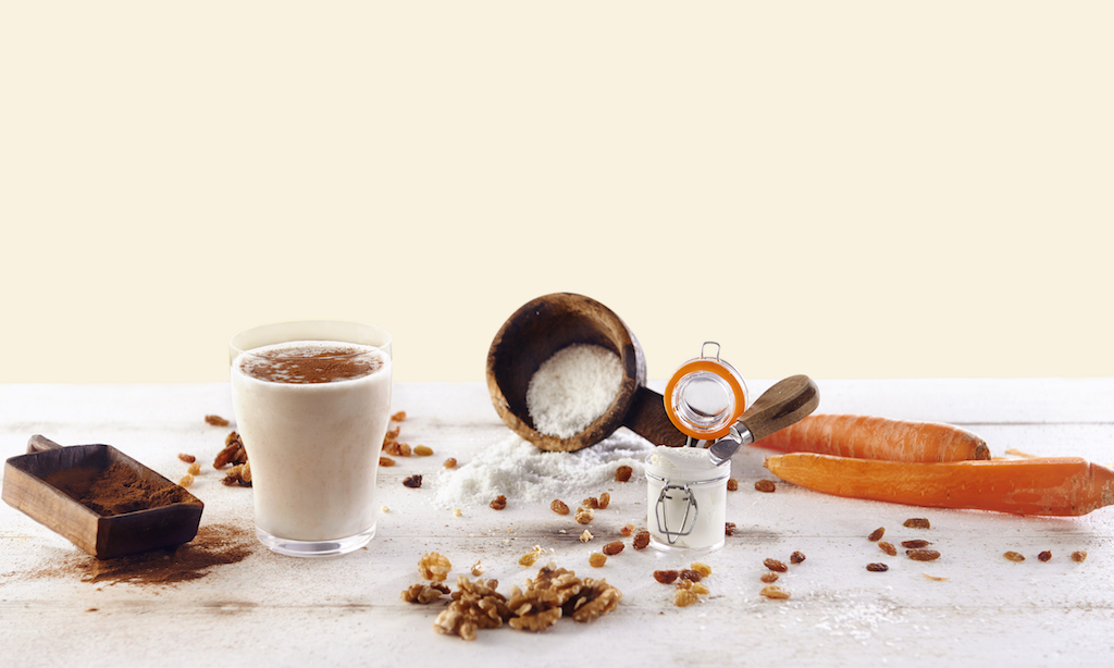 Carrot cake with coconut cinammon walnuts and herablife nutrition formula 1 vainilla recipe