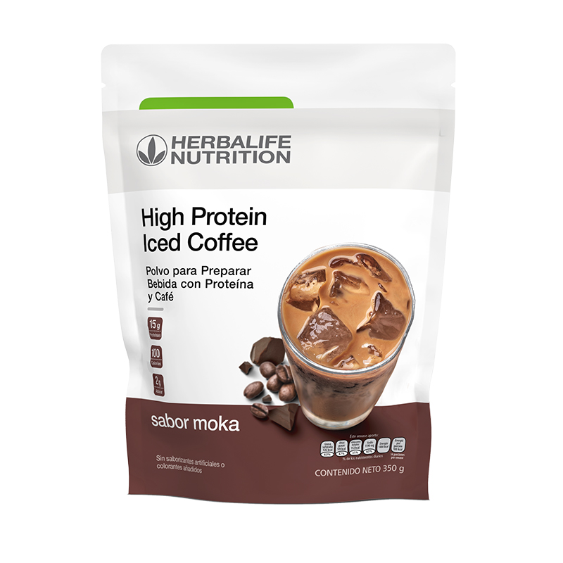 High Protein Iced Coffee Polvo para Preparar Bebida con Proteína y Café sabor moka