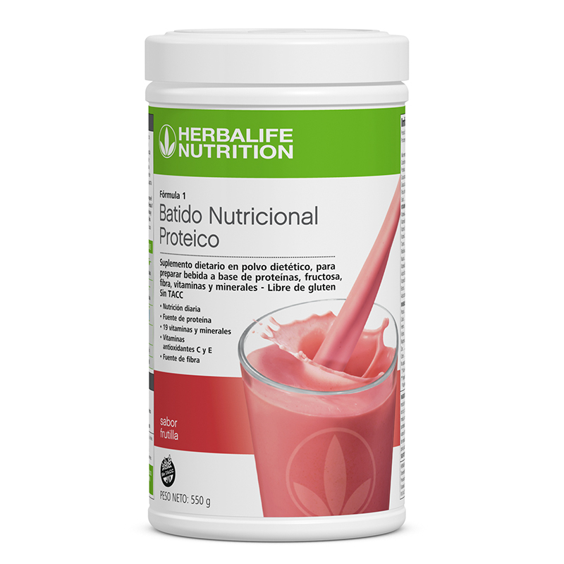 Batido nutricional proteico Fórmula 1 sabor fresa